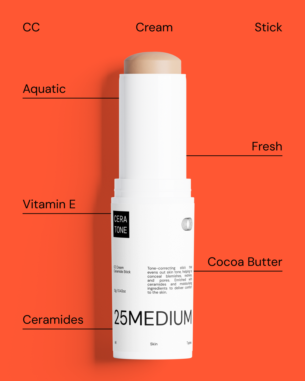 Color Correcting Ceramide SPF30 Stick : 25 MEDIUM